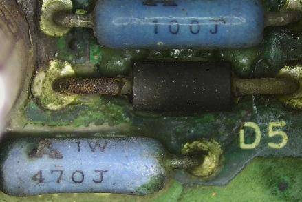 Corroded diode