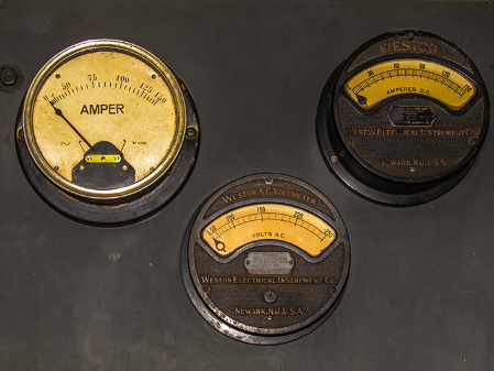 Picture of the old volt and ampmeters