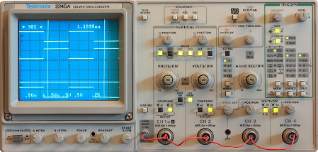 Picture of an old Tectronix vacuum tube oscilloscope