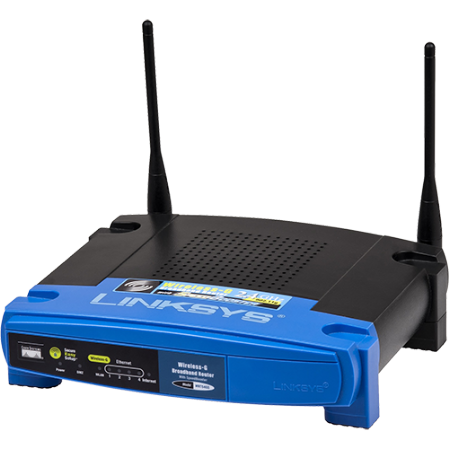Picture of a computer Linksys router